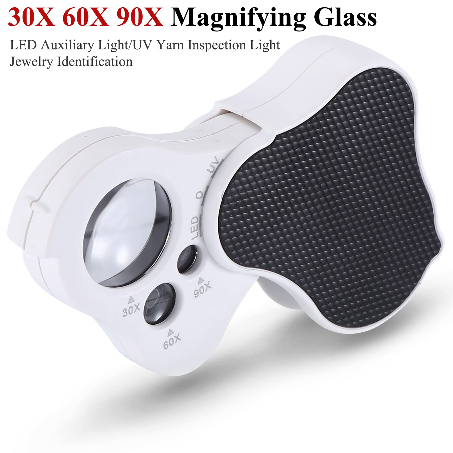 Eye Piece Magnifier - 30X 60X 90X Illuminated Jewelry Loupe