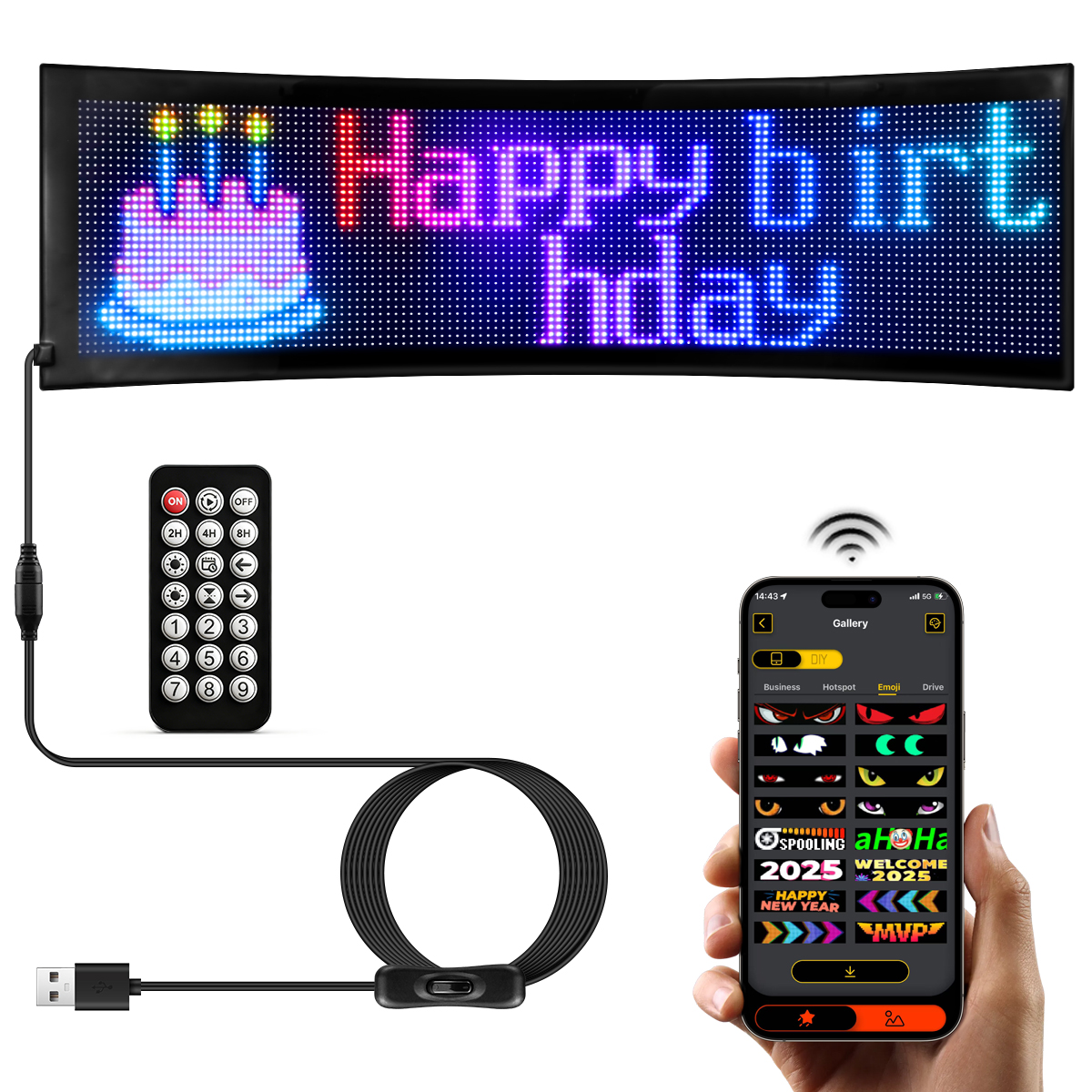 Video Led Light Panel - LED Car Sign Flexible LED Matrix
