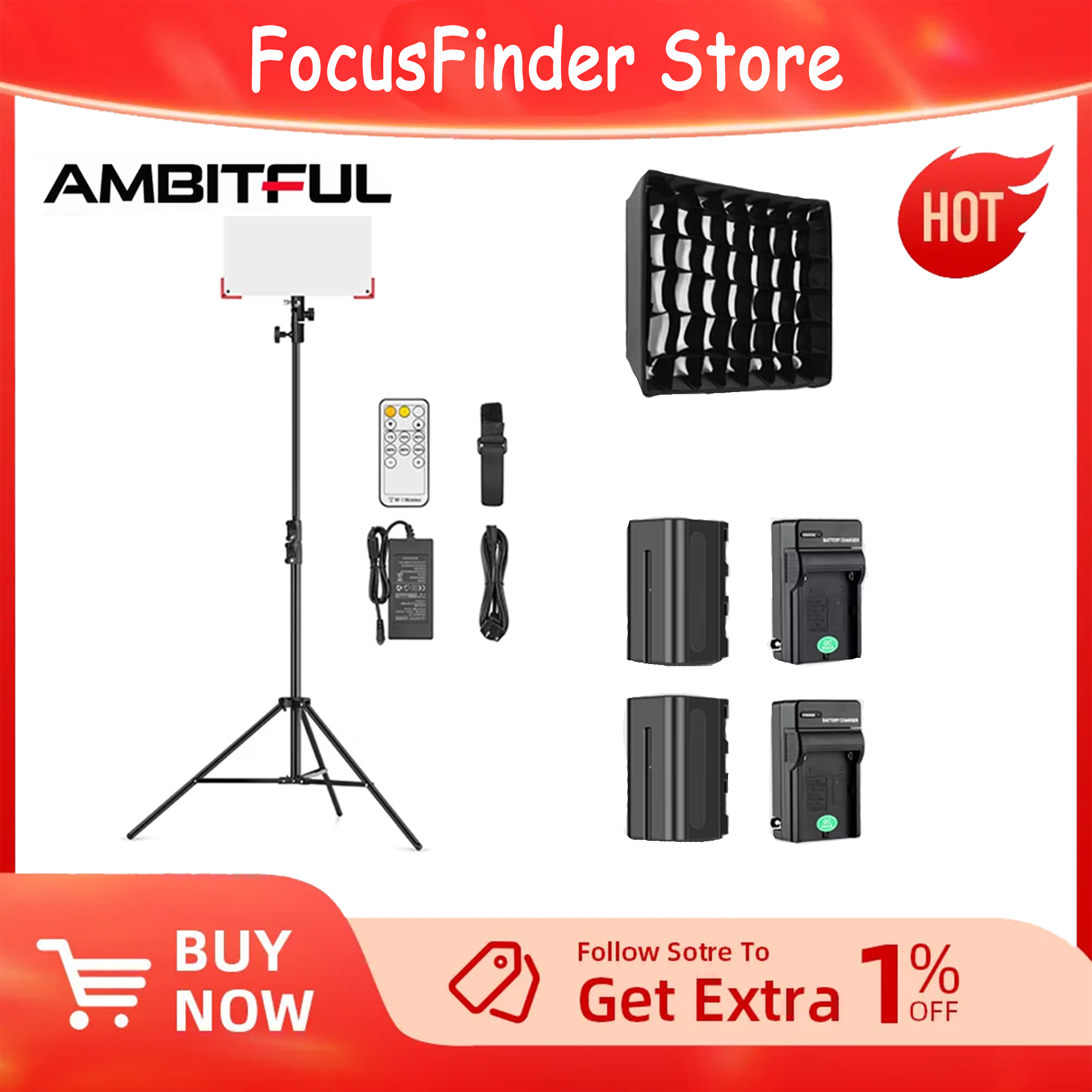 AMBITFUL LEDP60C Ultra-thin LE - Video Led Light Panel recensione e prezzo