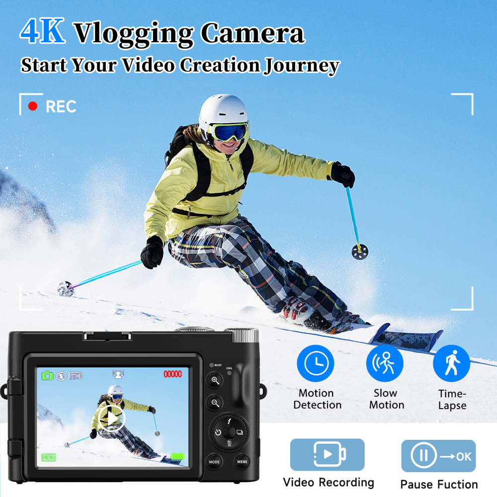 4K 48MP Compact Vlogging Camer - Photography Nature Images recensione e prezzo