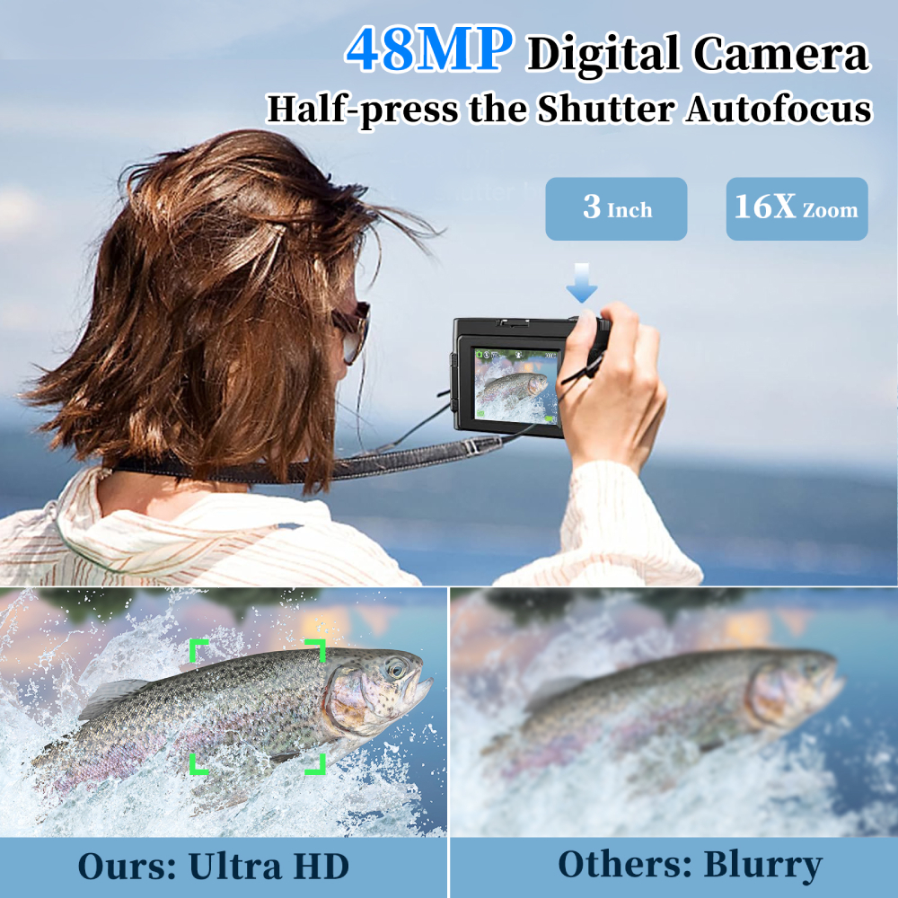 4K 48MP Compact Vlogging Camer - Photography Nature Images recensione e prezzo
