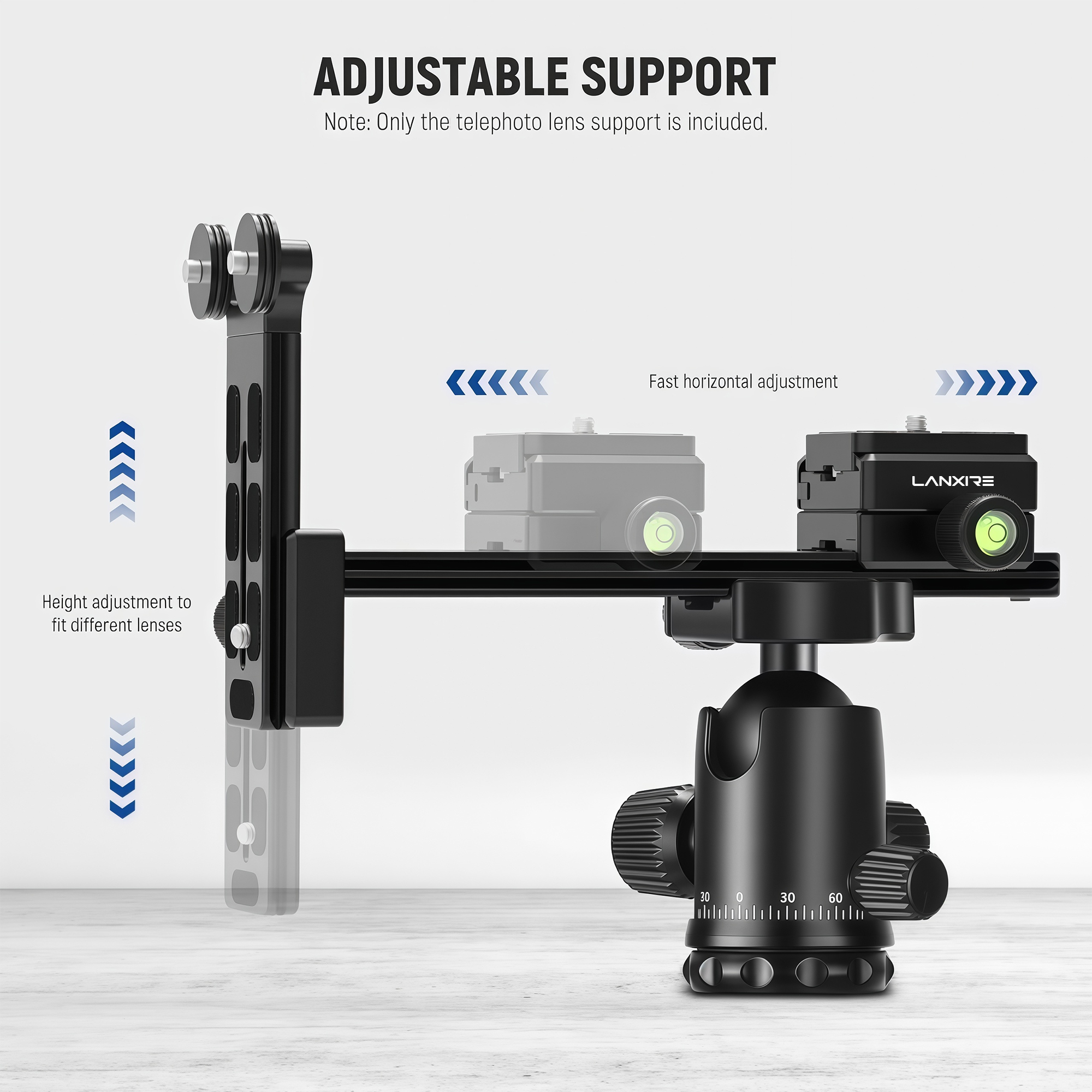 Lanxire Telephoto Lens Support - Fluid Head Tripod recensione e prezzo
