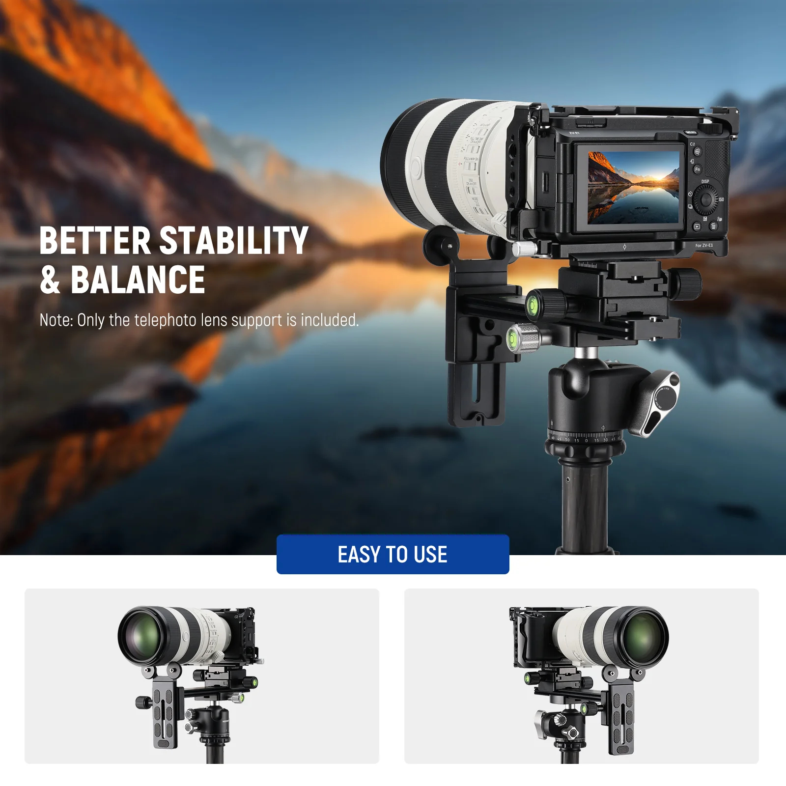 Lanxire Telephoto Lens Support - Fluid Head Tripod recensione e prezzo