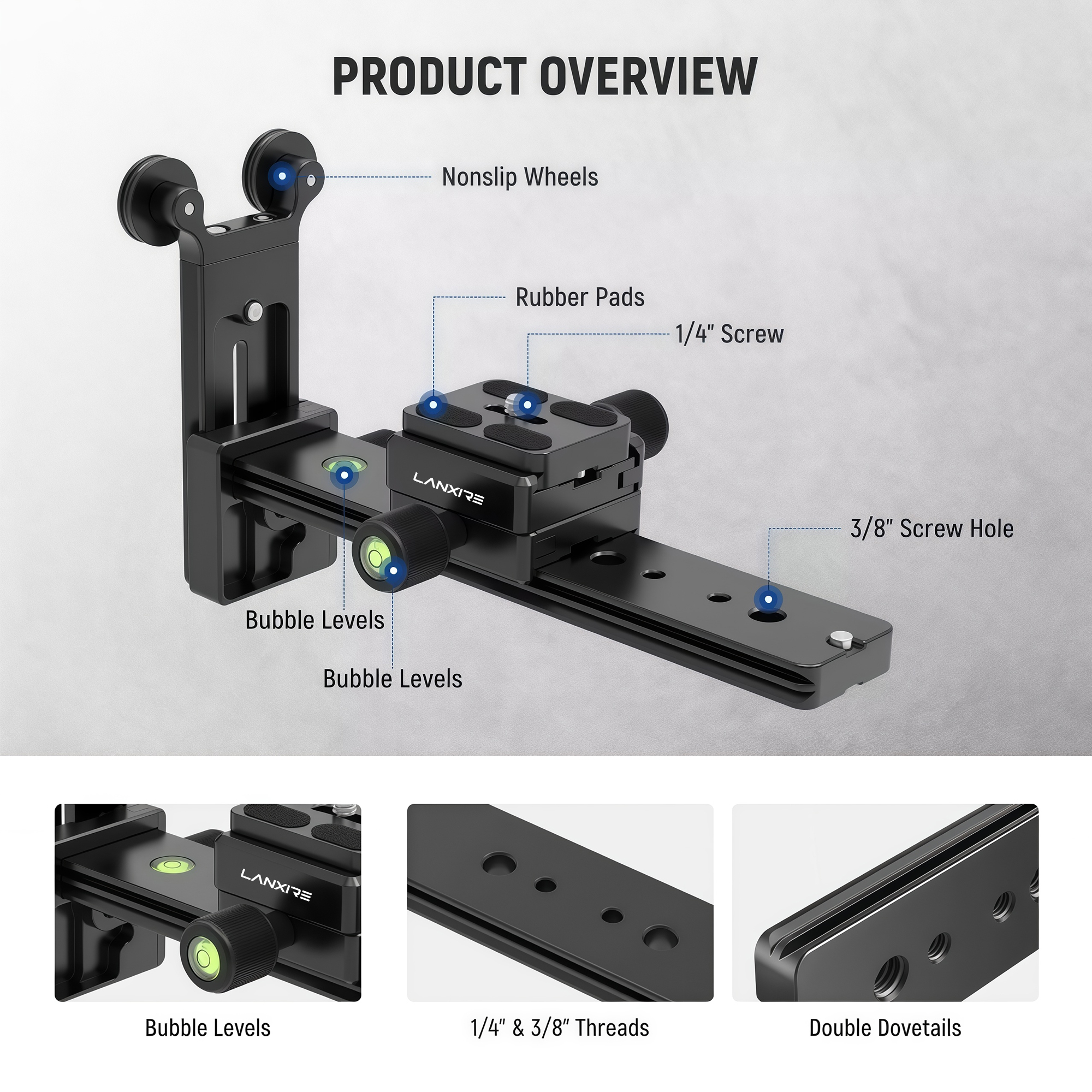 Lanxire Telephoto Lens Support - Fluid Head Tripod recensione e prezzo