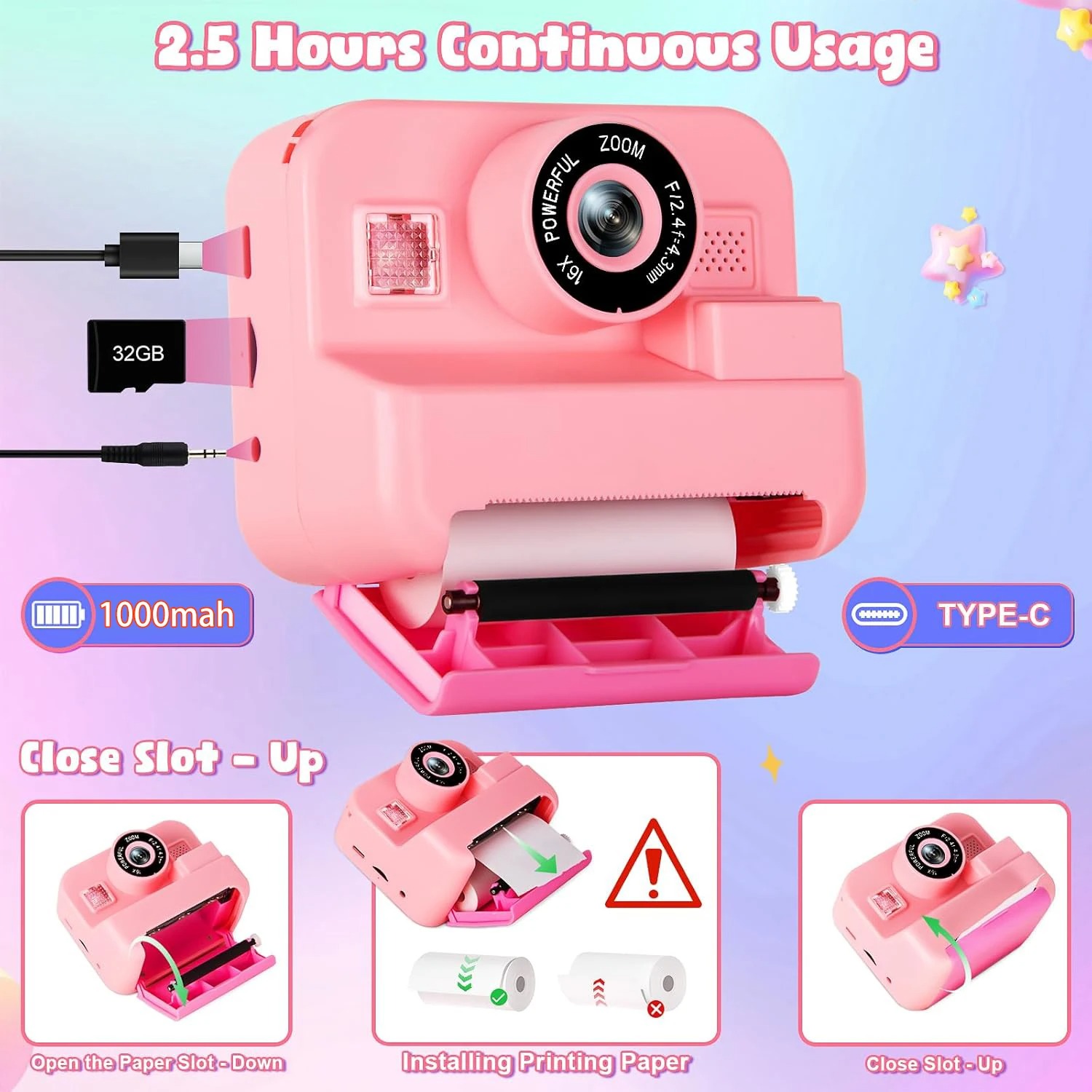 newInstant Print Camera With 3 - Photography And Videography recensione e prezzo