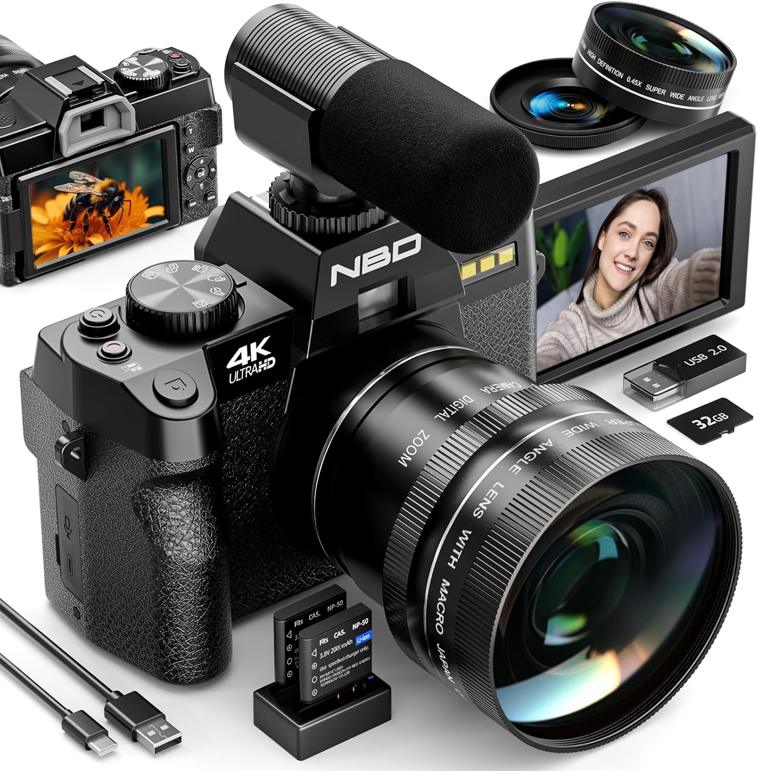 NBD 4K Digital Cameras for Pho - Photography Nature Images recensione e prezzo