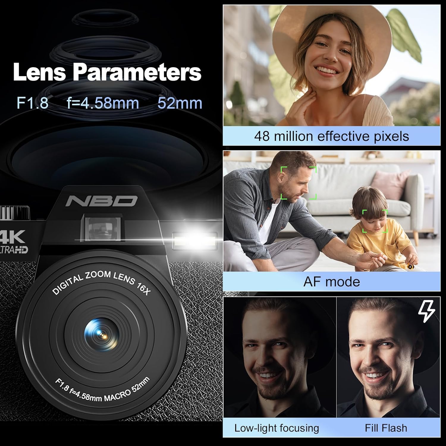 NBD 4K Digital Cameras for Pho - Photography Nature Images recensione e prezzo