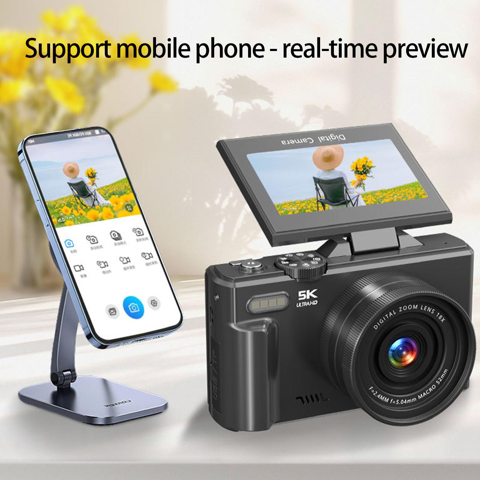 5K Digital Camera 75MP WiFi Fu - Photography Zoom recensione e prezzo